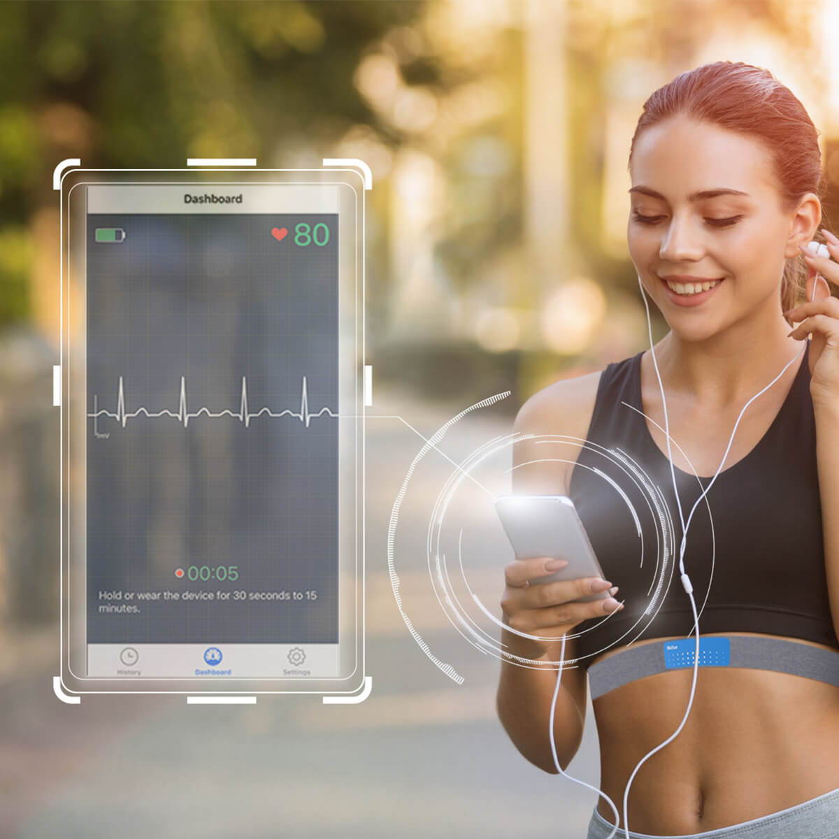 Wellue DuoEK ECG Monitor. Wearable EKG Monitor w/ Free APP PC Software